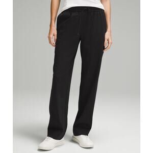 Lululemon Straight-Leg Black Nylon Mid-Rise Pant Full Length Size M